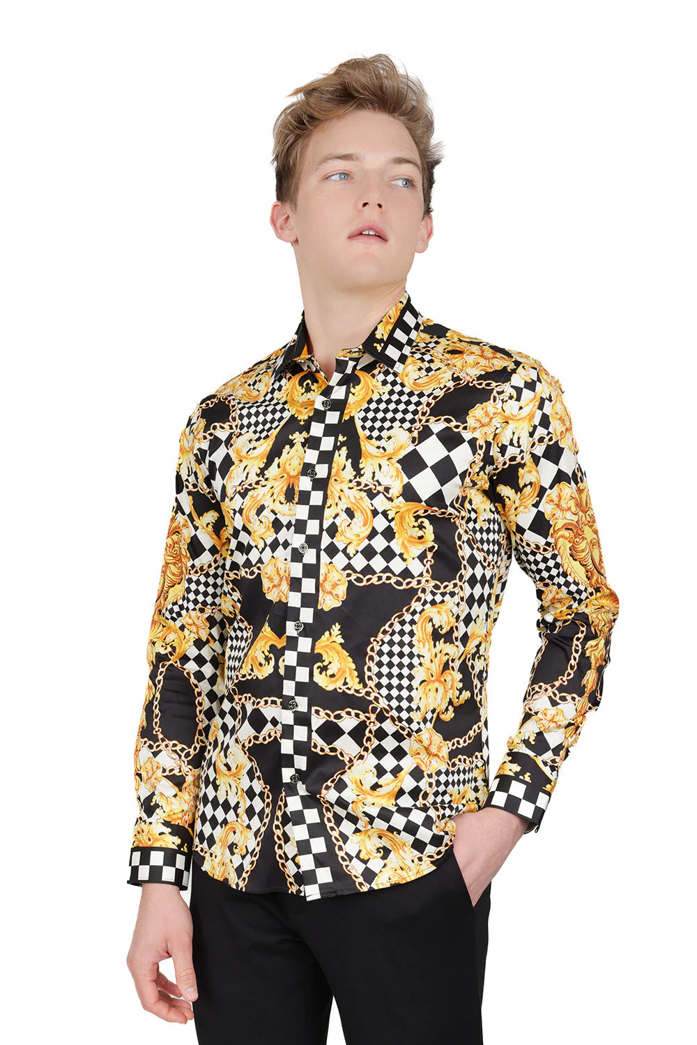 Baroque Checker Long Sleeve Shirt - Image 3