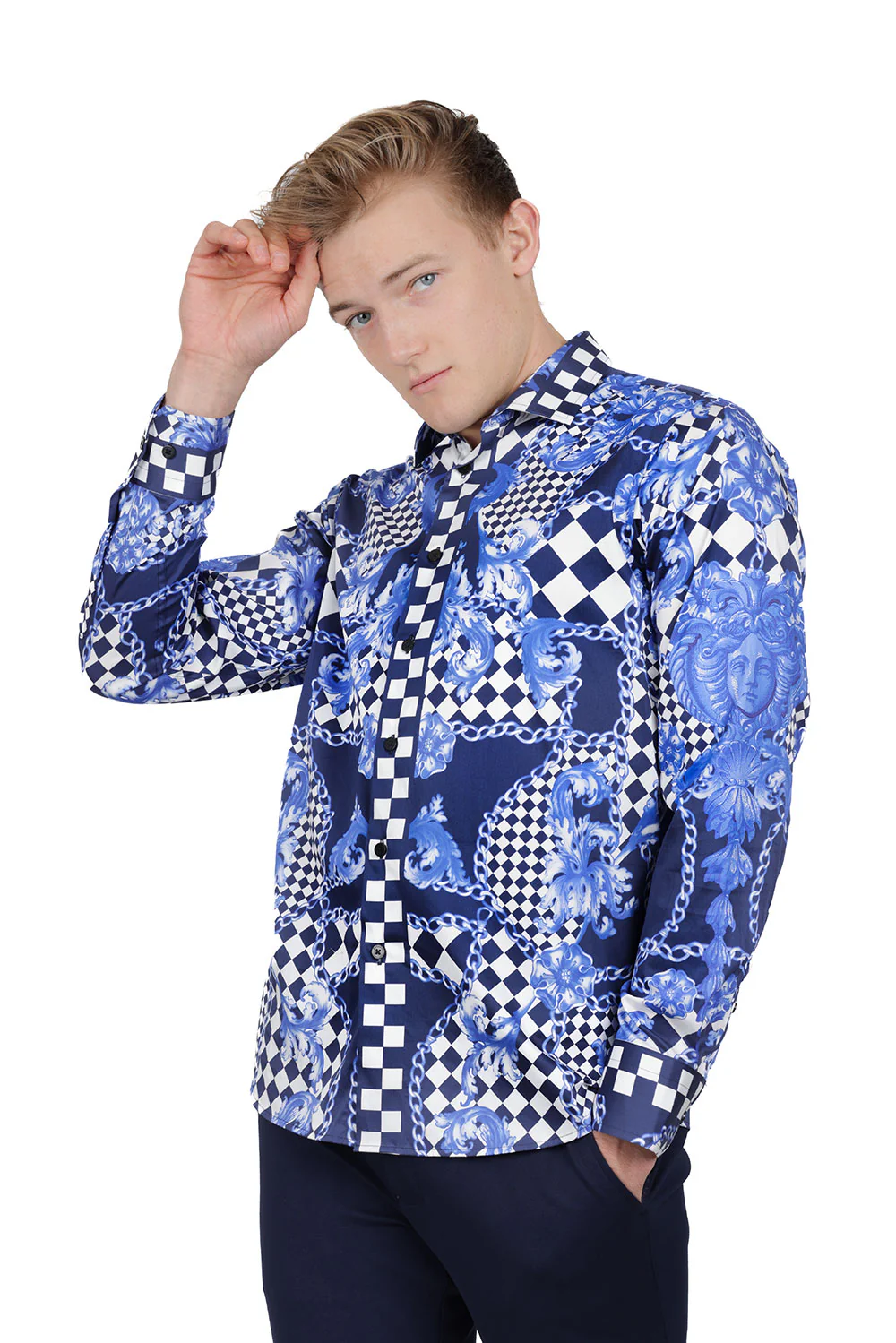 Baroque Checker Long Sleeve Shirt - Image 6