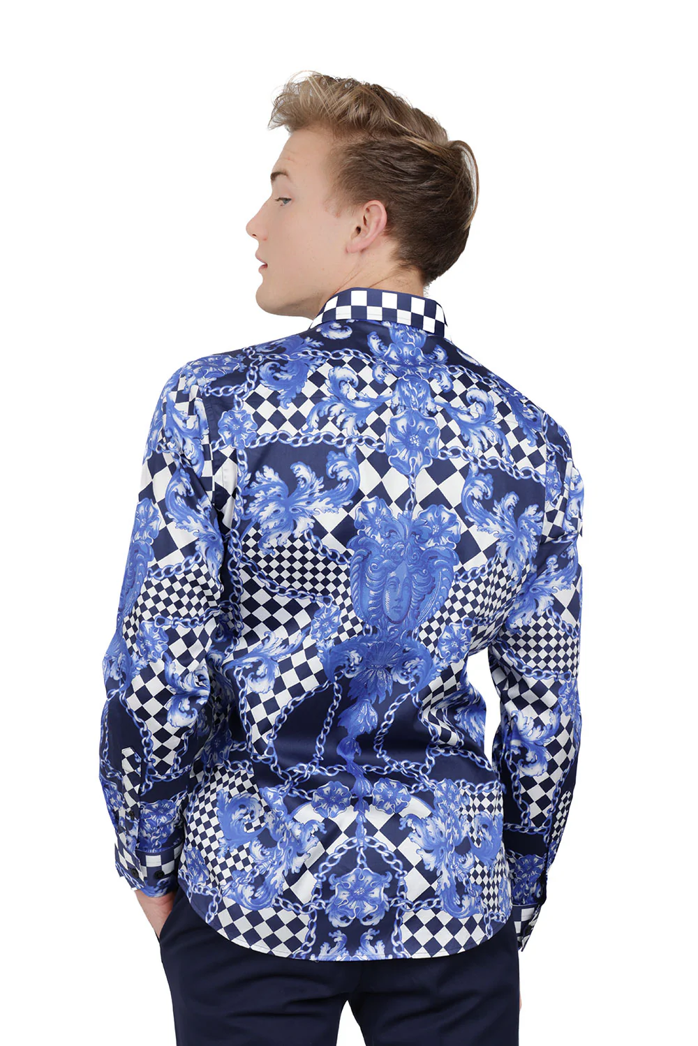 Baroque Checker Long Sleeve Shirt - Image 8