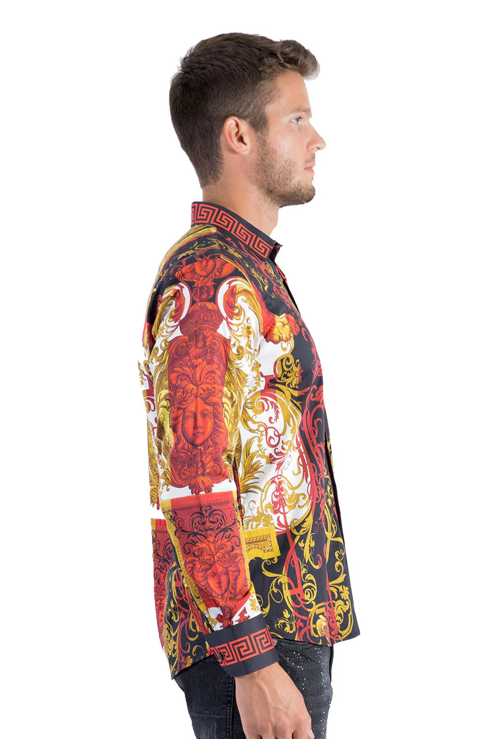 Baroque Era Rhinestone Long Sleeve Shirt - Image 3