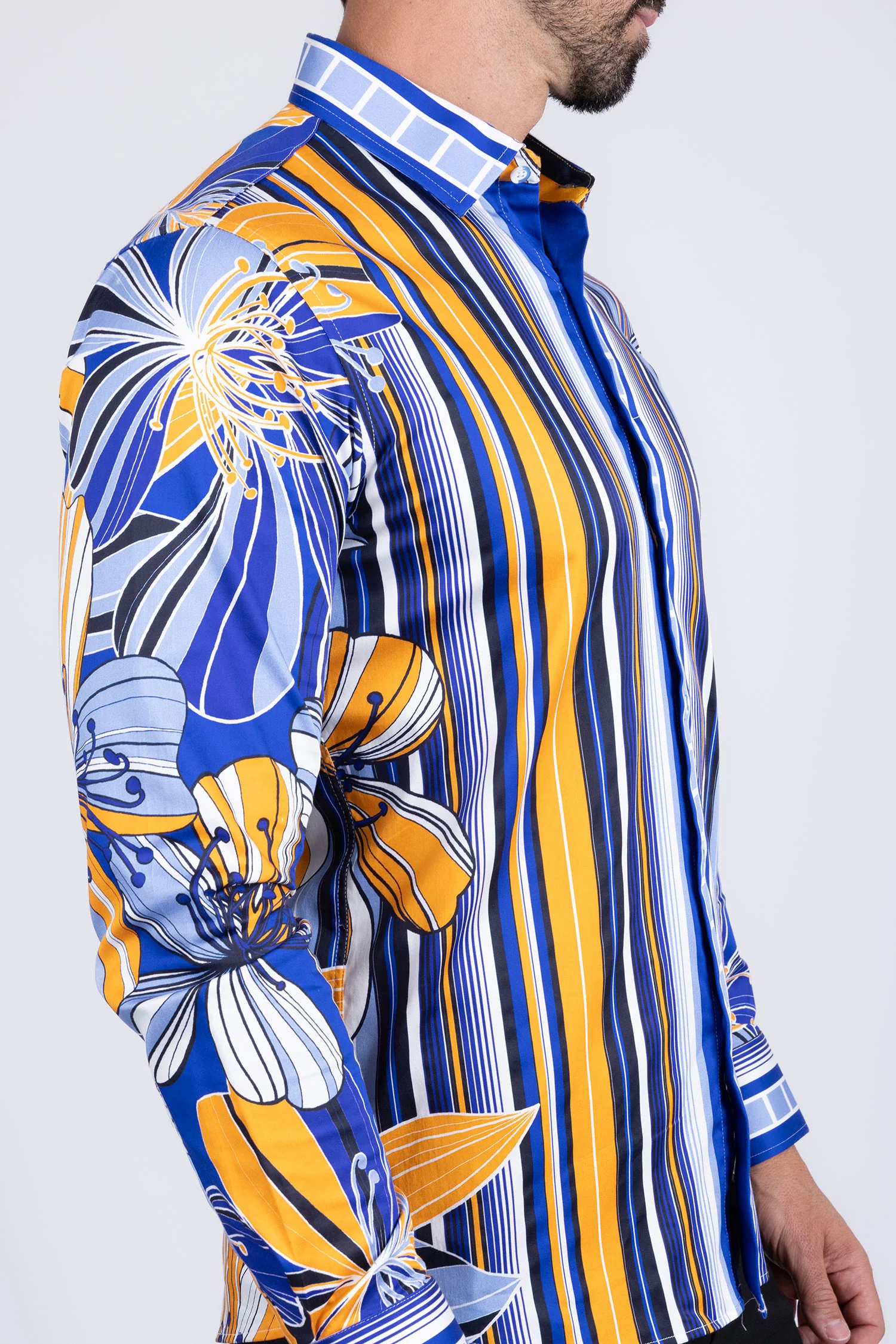 STRIPE FLORAL Long Sleeve Shirt - Image 7