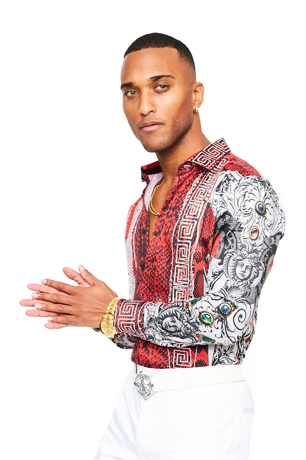 Summer Night Rhinestone Long Sleeve Shirt - Image 13