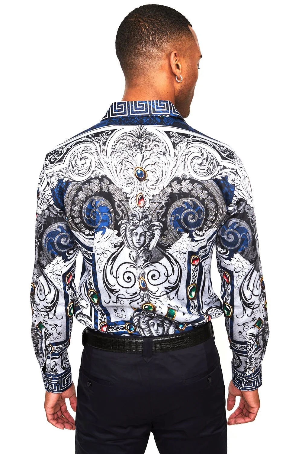 Summer Night Rhinestone Long Sleeve Shirt - Image 4